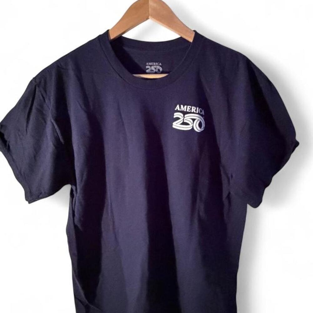 Navy blue america 250 cotton T SHIRT